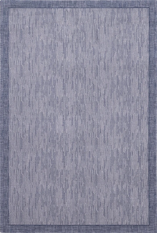 Agnella Various Linea Rug - Carpet 100% New Zealand Wool - Woven with Wilton Technology - Modern Vintage Retro Living Room Rug - 133 x 180 x 1.20 cm - Navy Blue