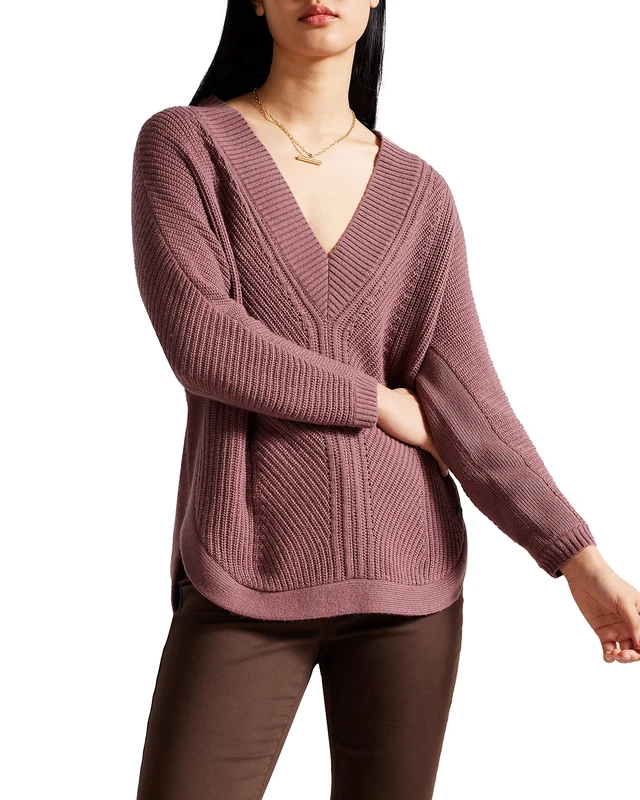 Ted Baker Women's LERISSA Sweater, Taupe, XS/S