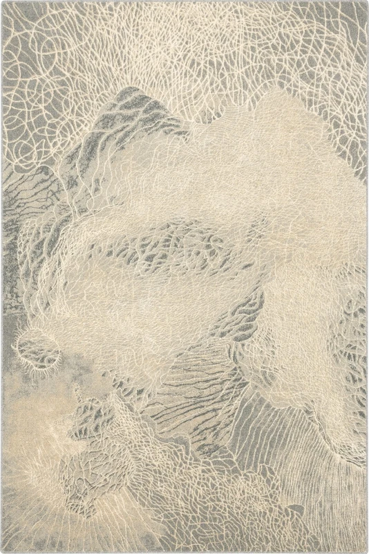 Agnella Various Dew Rug - Carpet 100% New Zealand Wool - Woven with Wilton Technology - Modern Vintage Retro Living Room Rug - 133 x 180 x 1.20 cm - Cream - Image 1
