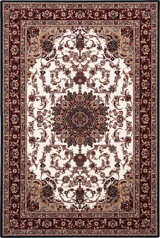 Agnella Various Beatrice Rug - Carpet 100% New Zealand Wool - Woven with Wilton Technology - Modern Vintage Retro Living Room Rug - 133 x 180 x 1.20 cm - Dark Red