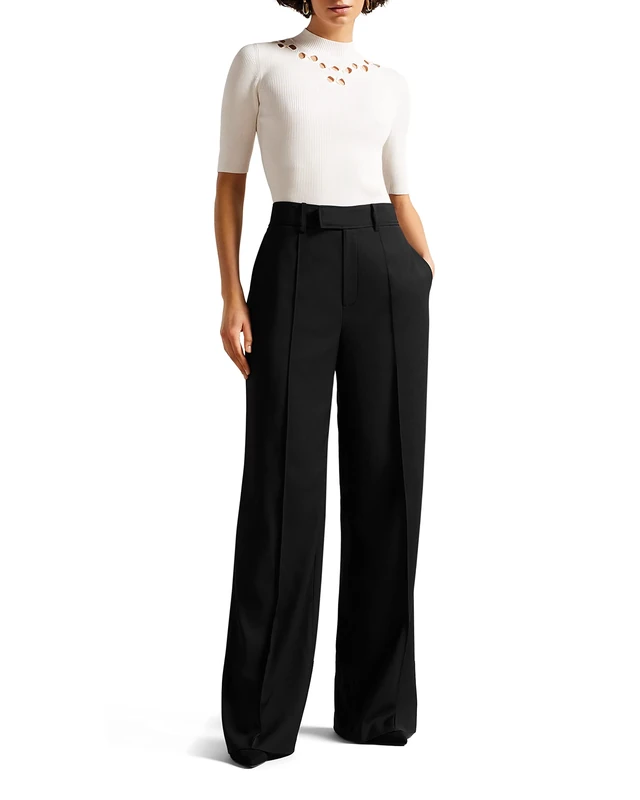 Ted Baker Women's HILDIAT Casual Pants, Black, 12