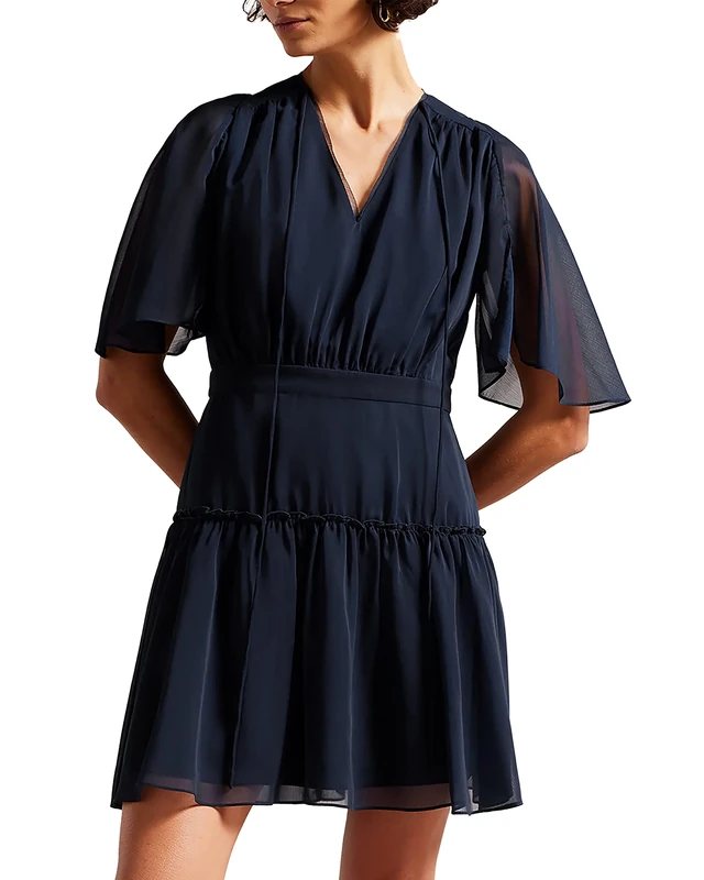 Ted Baker-GIGGIE-Fit and Flare Tiered Mini Dress