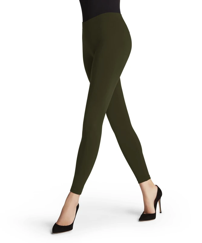 FALKE Women's Seamless W LE Opaque Plain 1 Pair Leggings, Green (Artichoke 7436), L 44-46