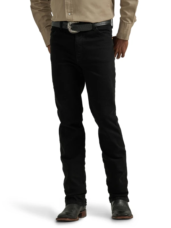 Wrangler Men's Cowboy Cut Slim Fit Jean, Black, 38W / 34L