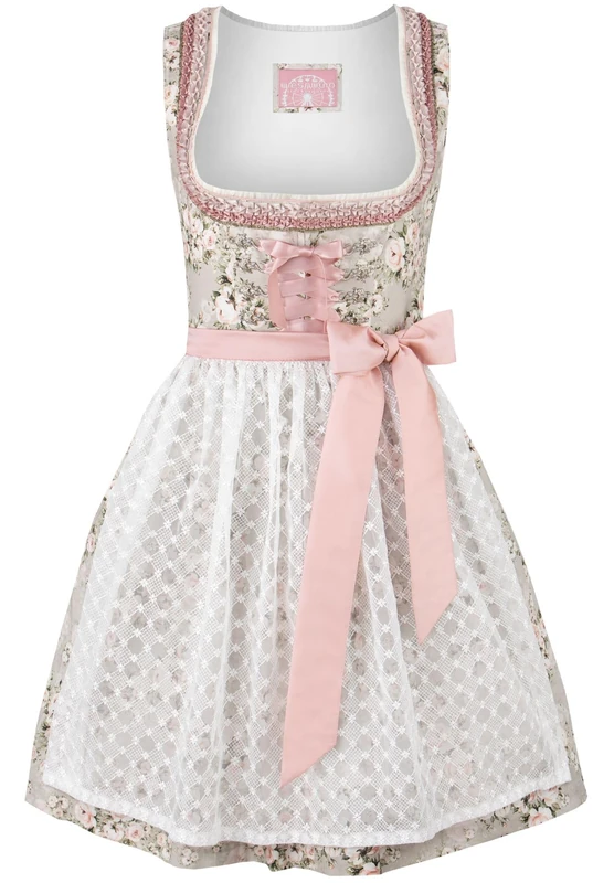 Stockerpoint Women's Dirndl Siloh Special Occasion Dress, Taupe, 6