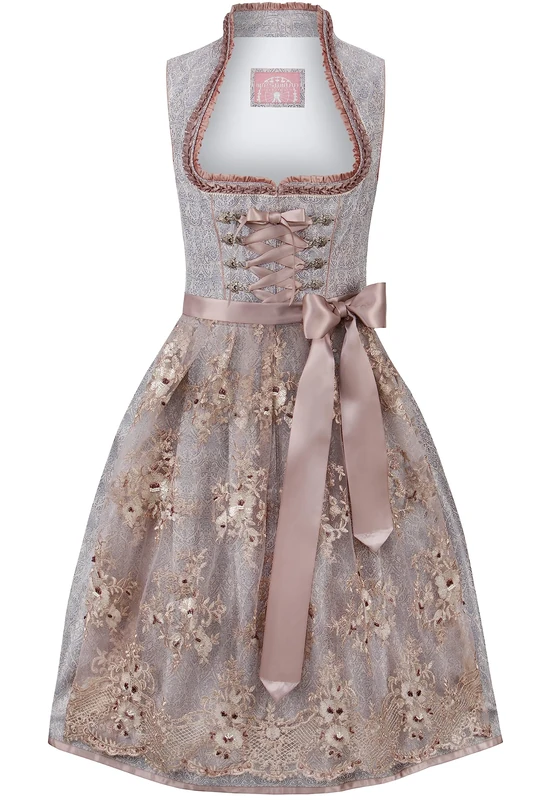 Stockerpoint Women's Astrid Dirndl Special Occasion Dress, Antique Pink, 6