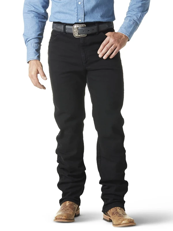 Wrangler Men's Cowboy Cut Active Flex Original Fit Jean, Black, 42