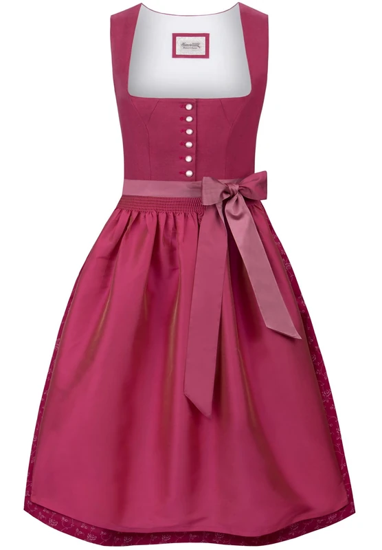 Stockerpoint Women's Viano Dirndl Special Occasion Dress, Berry, 8