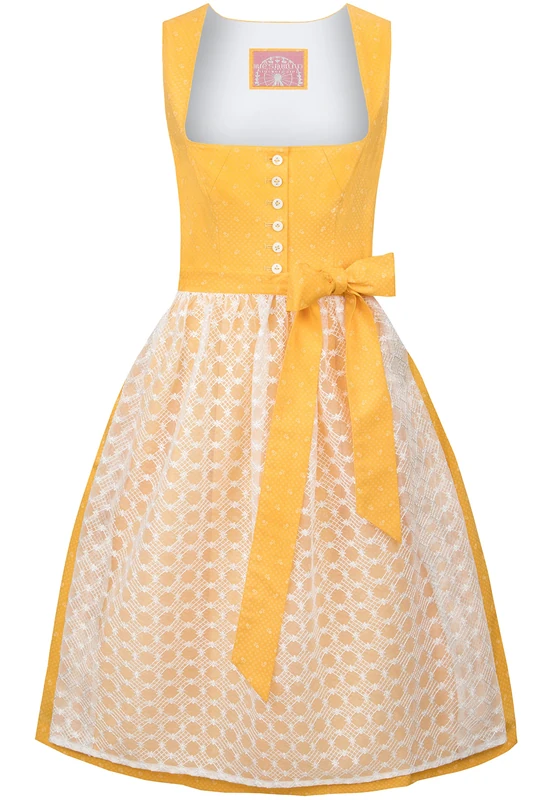Stockerpoint Women's Dirndl Lisanne Dress for Special Occasions, Yellow, 20