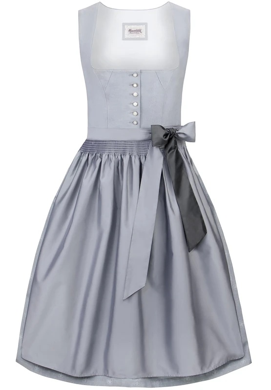 Stockerpoint Women's Audrey Midi Dirndl, lightgrey, 16