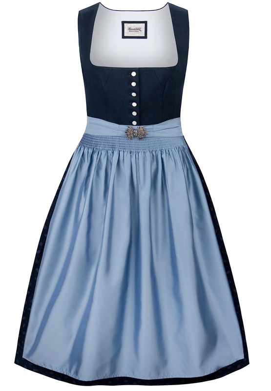 Stockerpoint Women's Sieglinde Midi Dirndl, Midnight Blue, 10