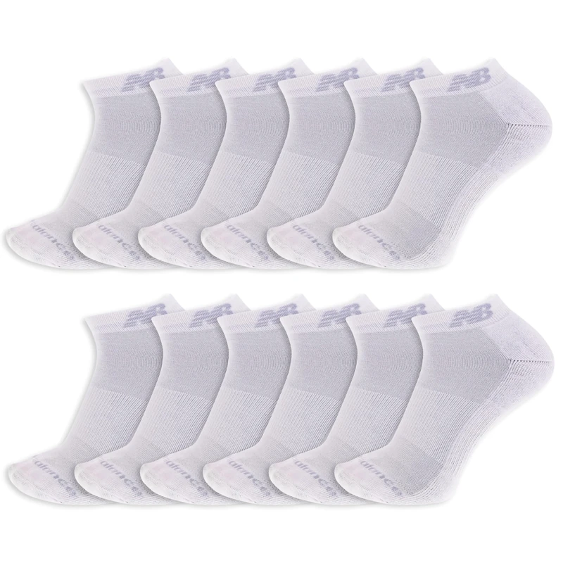 New Balance 6 Pairs Women's Sports Socks Padded, Black, M