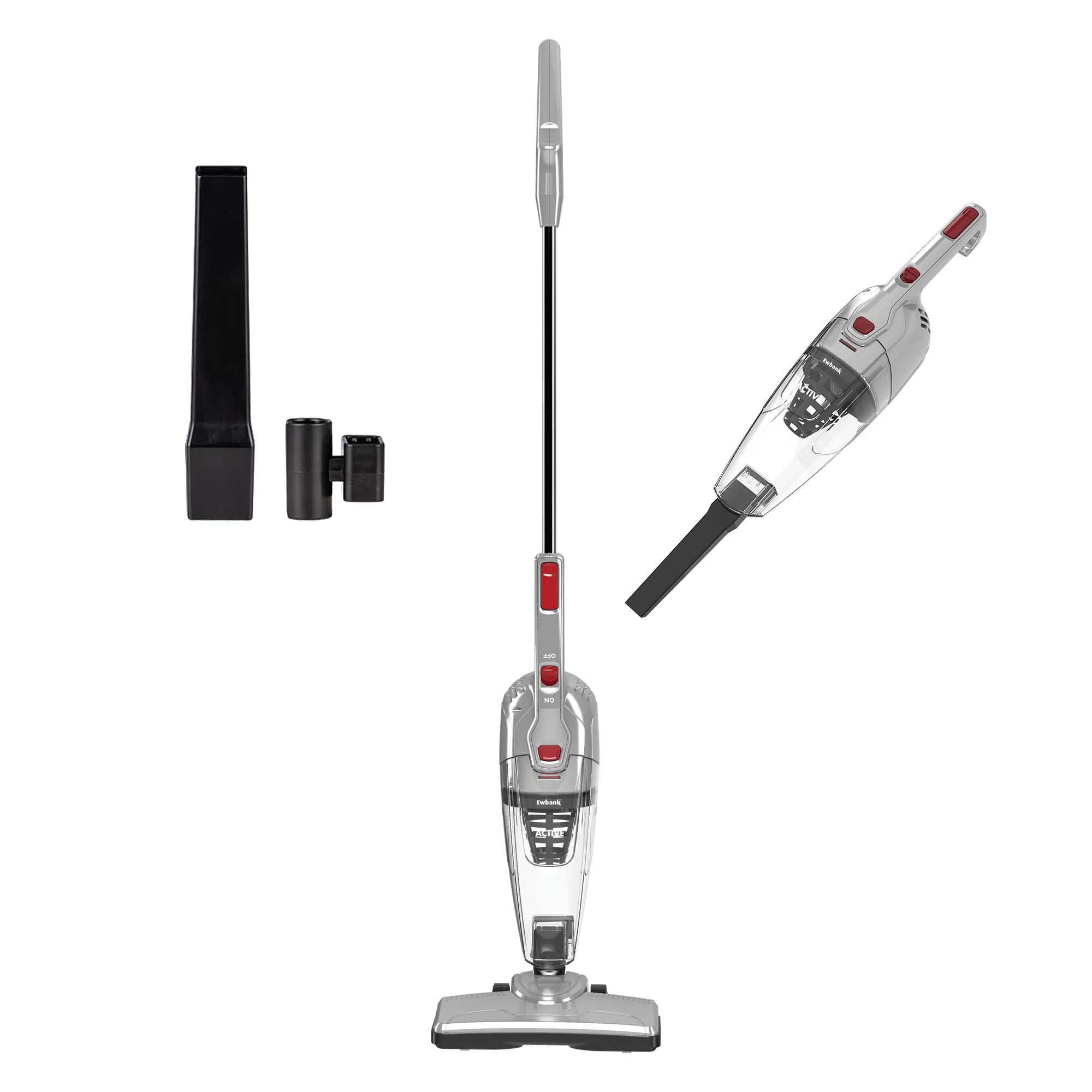 Ewbank EWVC3107 ACTIVE Corded Stick Vacuum Cleaner, 2-in-1 Lightweight Upright and Handheld Vacuum with Washable HEPA Filter, Crevice Tool and a Swivel Floor Head