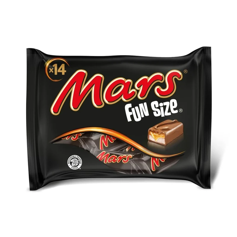 Mars Chocolate Funsize Party Pack, Chocolate, Caramel & Biscuit Bars, 14 pack, Sweets Gift Box, Ideal for Gift