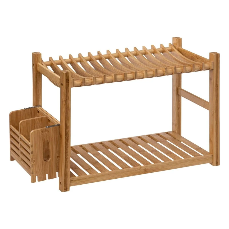 5 five simply smart 5five Bamboo 2-Tier Dish Drainer and Cutlery