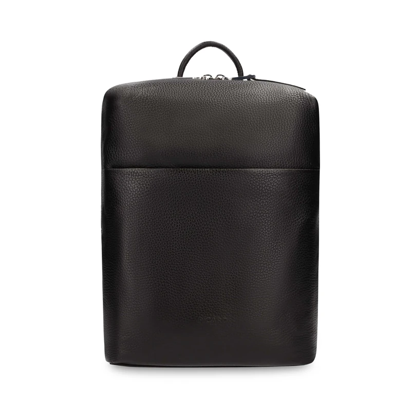 Picard Leather leisure backpack laptop backpack with laptop compartment Pure Backpack Black