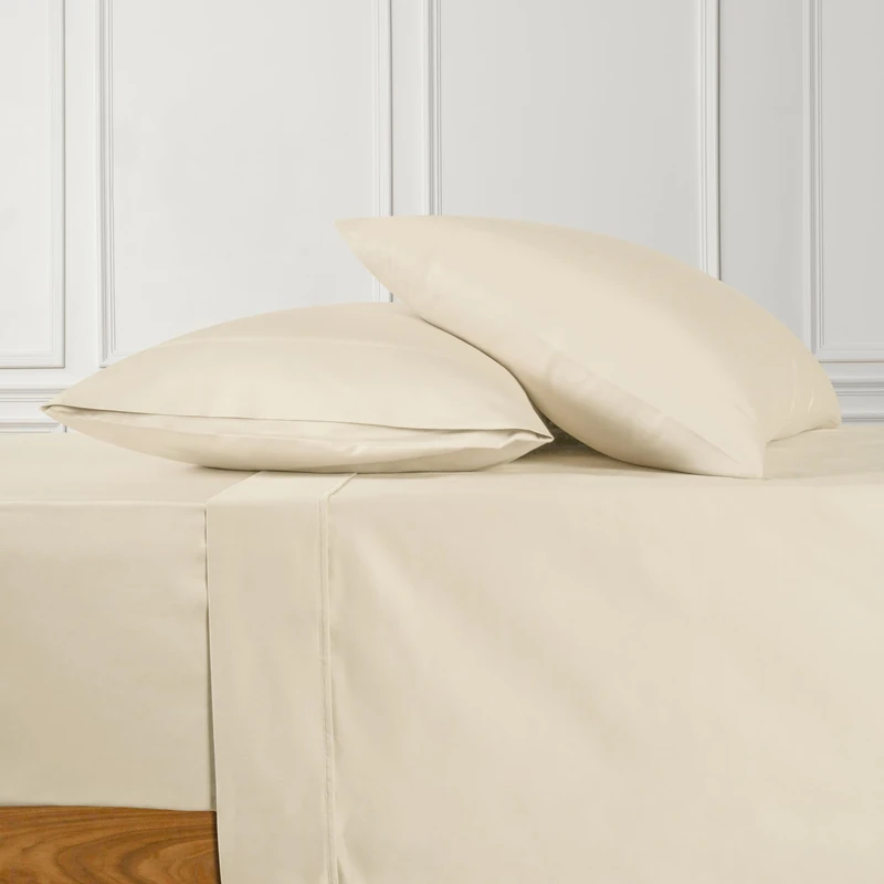 URBANHUT 100% Cotton Sheets California King Size, for Everyday Use - Ivory