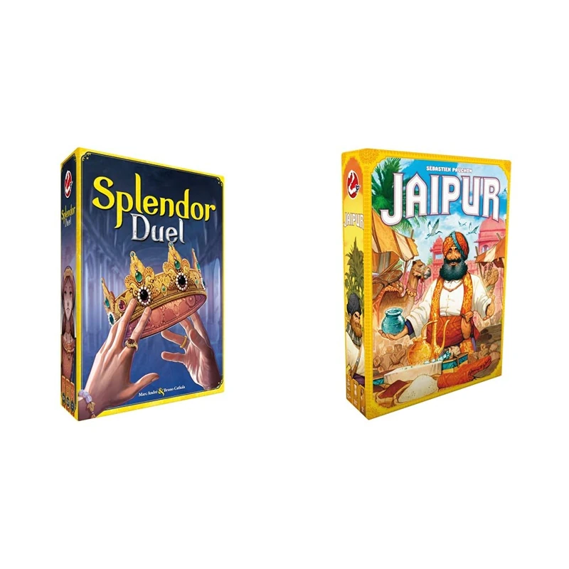 Space Cowboys | Splendor Duel | Board Game | Ages 10+ | 2 Players | 30 Minutes Playing Time, ASMSCSPL2P01EN & Jaipur 2nd Edition | Board Game | Ages 12+ | 2 Players | 30 Minute Playing time
