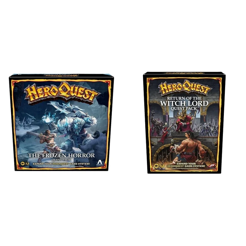 Avalon Hill HeroQuest The Frozen Horror Quest Pack, for Ages 14 and Up & My Little Pony HeroQuest Return of the Witch Lord Quest Pack, for Ages 14 and Up