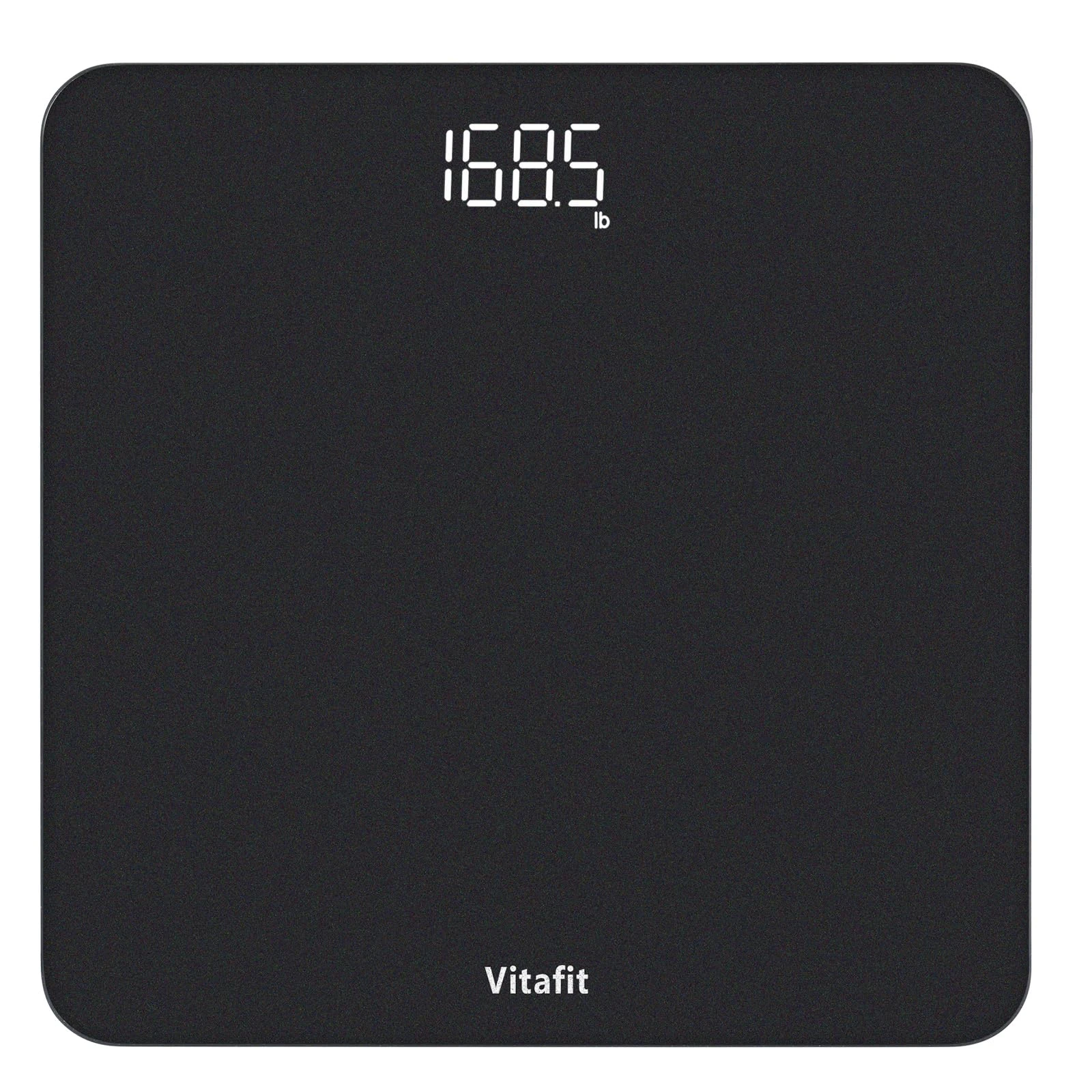 Vitafit Bathroom Scales for Body Weight, High Precision Assured by Weighing Scales Professional Factory SINCE 2001, LED Display and Step-On, 28st, Spray Silver Black