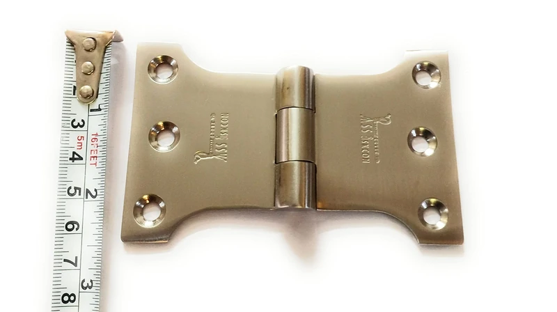 Ssiskcon 2.5 inch x 3 inch Cabinet Parliament Door Hinge Satin 32D Stainless Steel Self Tapping Drilling Screws (Pack of 1)