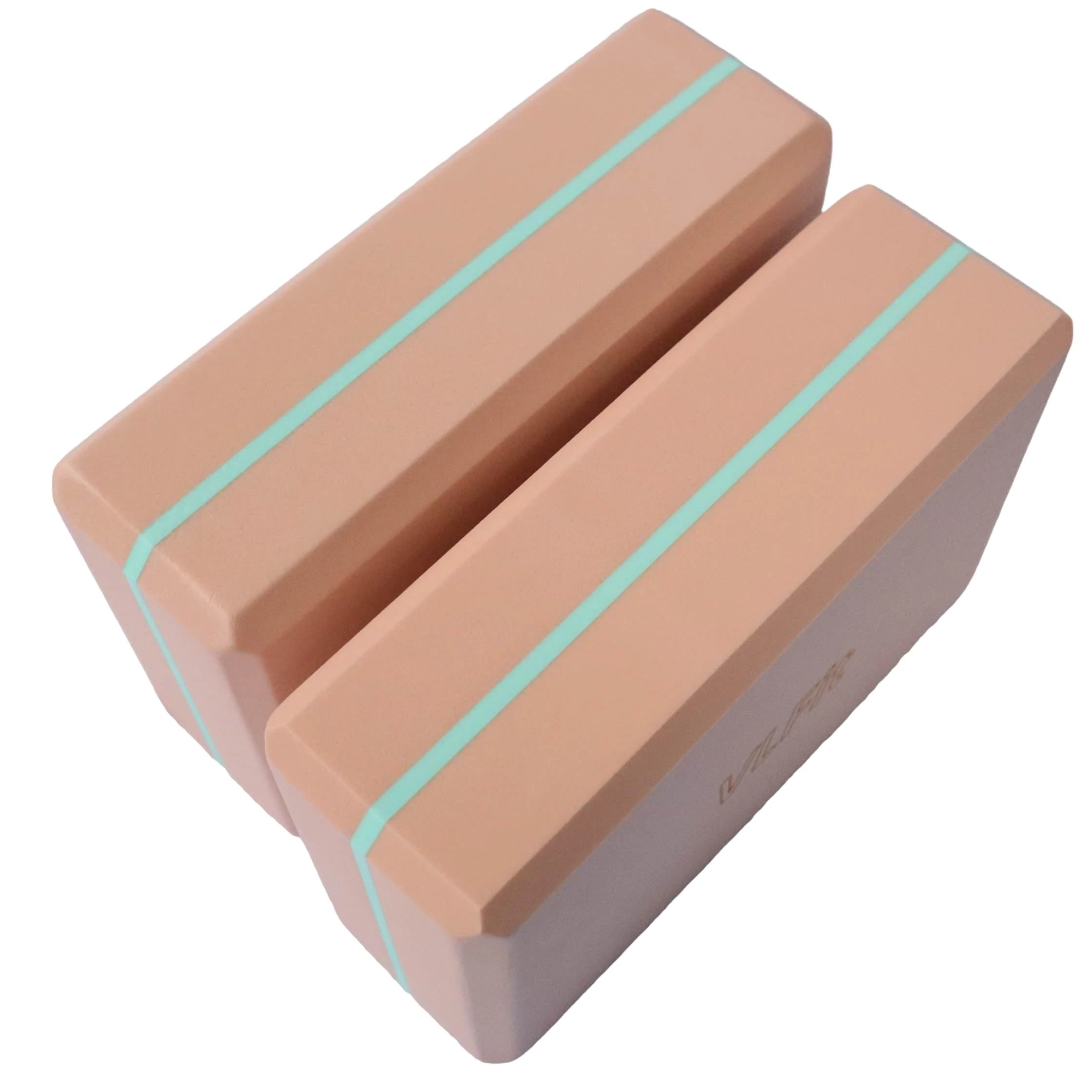 Set of 2 Hi-Density Yoga Blocks by VLFit - Choose Your Colour (PINK & BLUE)