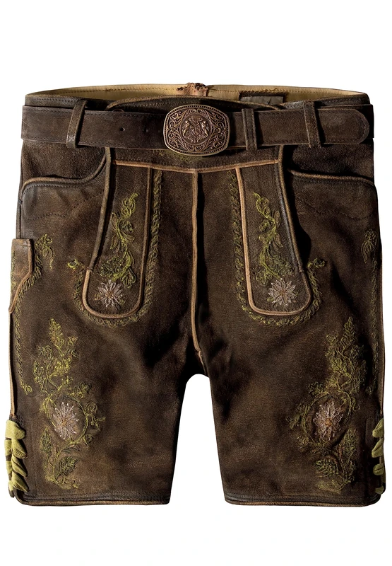 Stockerpoint Men's Hubert Trousers Slacks, Dark Brown-Green, W48