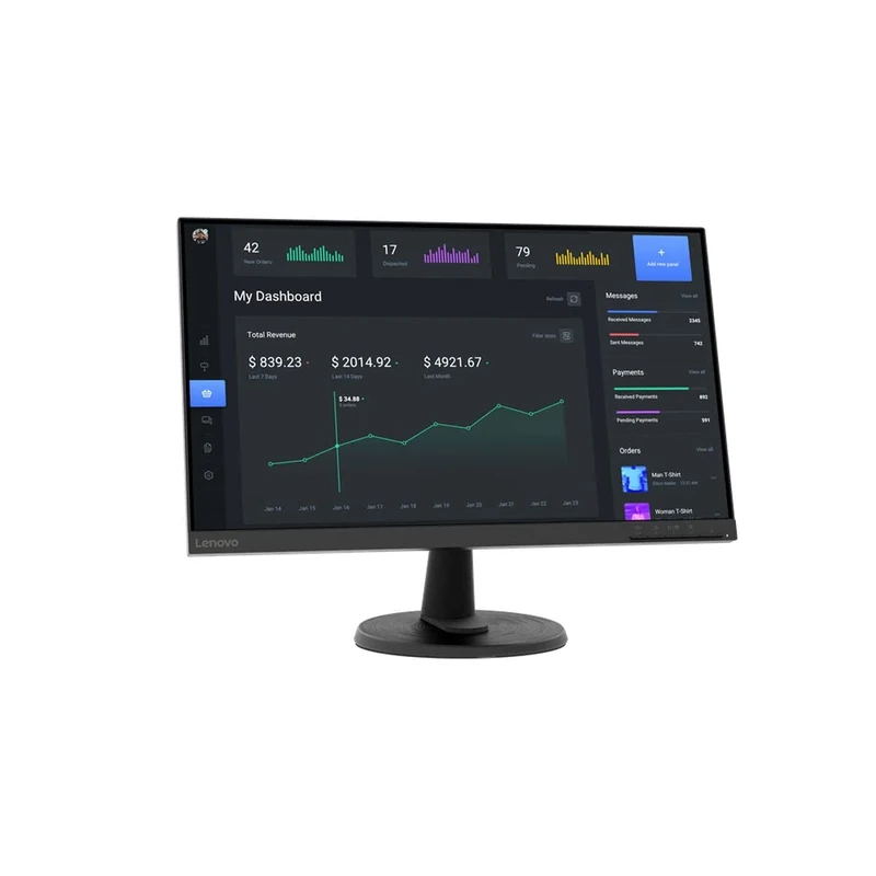 Lenovo 23.8 inches Full HD LED Computer Monitor (D24-40, 60.5 cm, 1920 x 1080 pixels, 3300.0 g)
