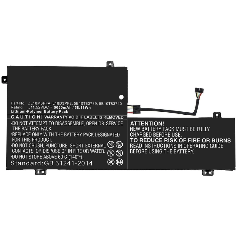 CoreParts Laptop Battery for Lenovo 58.18Wh Li-Pol 11.52V 5050mAh, MBXLE-BA0242