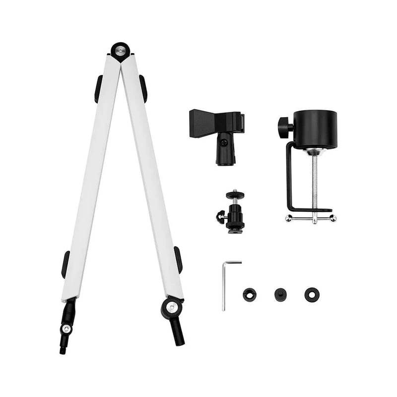 Streamplify MOUNT ARM | 75cm Adjustable Mounting Arm with Cold Shoe Mount Rail, 360° Rotating Swivel, Universal Compatibility for Cameras, Microphones, Lights, and More