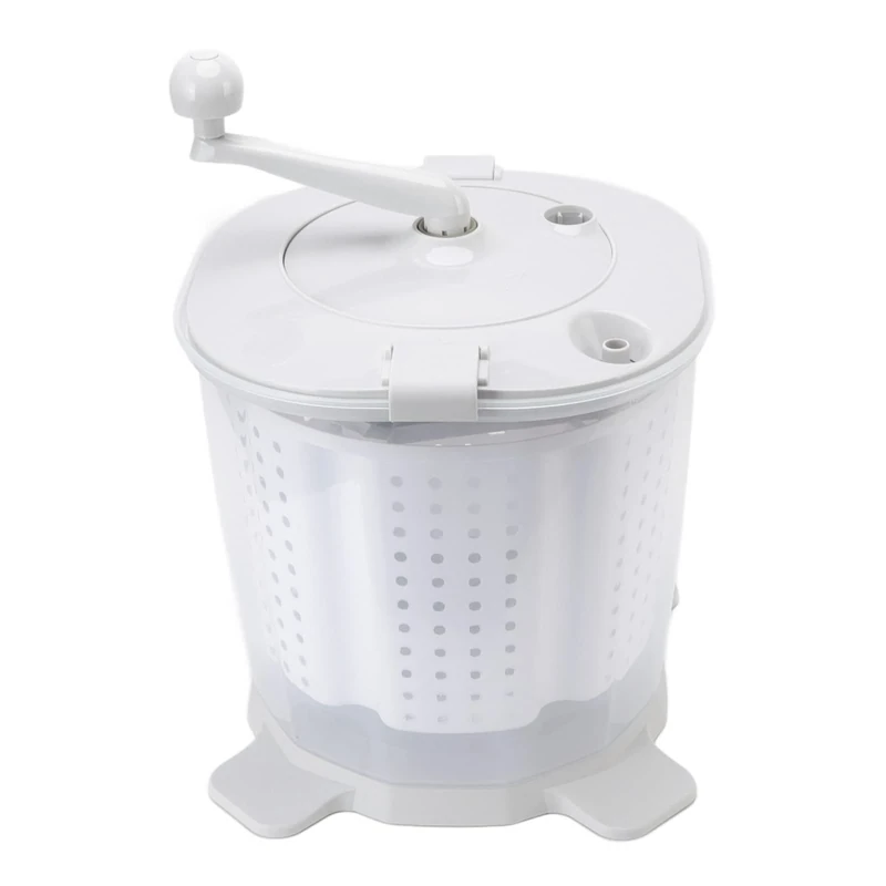 Hand Crank Washing Machine Portable Non-Electric Manual Clothes Washer Mini Washer Energy Saving for Dormitory Apartment Camping Grey