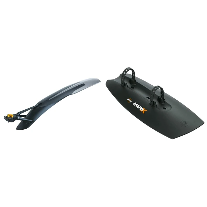 Topeak Defender XC11 29er Rear Mudguard & SKS Mud-X Front Mudguard: Black