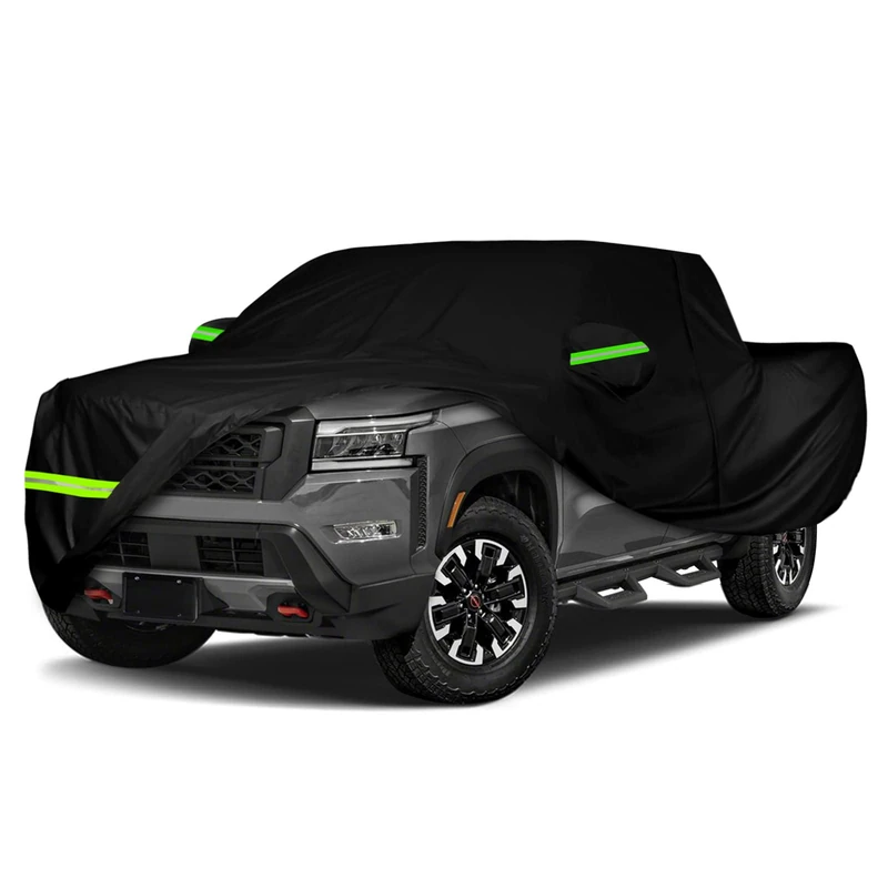 Waterproof Truck Cover Replace for Nissan Frontier Crew Cab 5ft Bed, 6 Layers All Weather Truck Cover with Zipper Door for Snow Rain Dust Protection