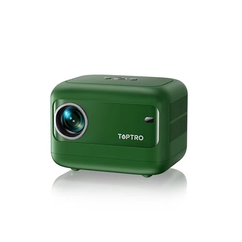 Auto Focus/KeystoneProjector 4K Supported, TOPTRO WiFi Bluetooth Smart Projector with Android 9.0 & Built-in Apps, Full HD 1080P Home Cinema Projector (Blue)