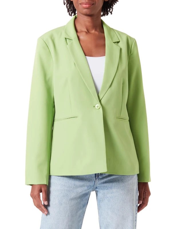 ICHI Women's Ihlexi Bl Blazer, 150341/Parrot Green, 14