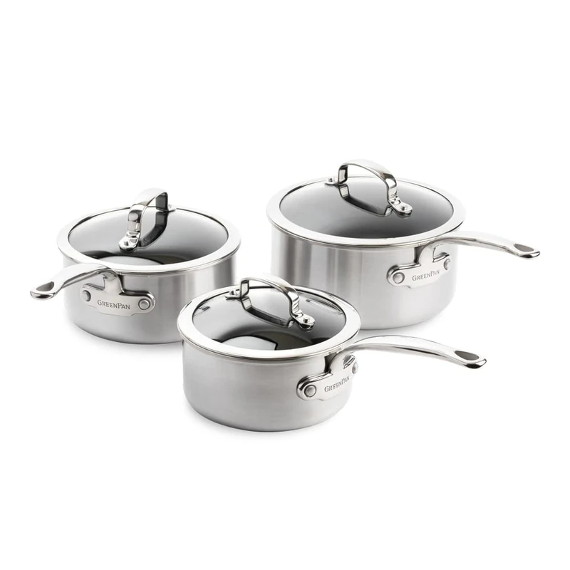 GreenPan Premiere Steelpannenset - 6-delig - RVS - Inductie (CC003822-001)