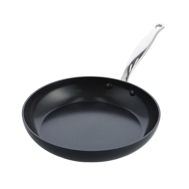 GreenPan Barcelona Hard Anodized Healthy Ceramic Nonstick 26 cm Frying Pan Skillet, PFAS Free, Stainles Steel Handle, Extra Strong Scratch Resistant, Induction, Oven Safe, Black