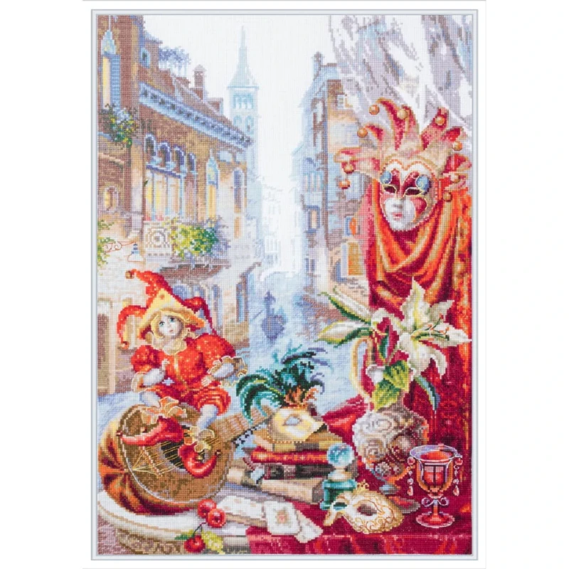 Magic needle 528-555 ZW Carnival by Venezia Counted Cross Stitch Kit with Zweigart Edition, Cotton, Multi-Colour, 30 x 45 cm