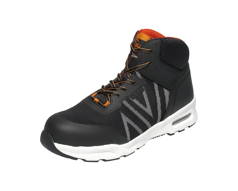 Emma Safety Footwear Unisex New York Industrial Shoe, Black & Grey, 7 UK