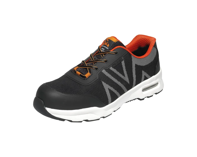 Emma Safety Footwear Unisex Boston Industrial Shoe, Black & Grey, 3 UK