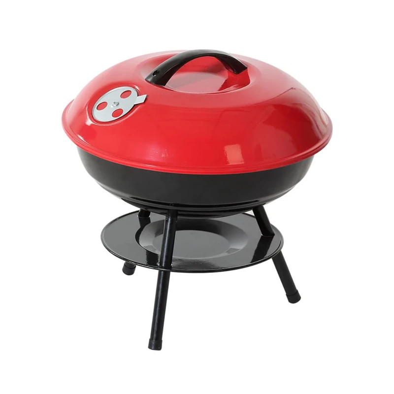 Portable Barbecue Red/Black 35.5 x 37 cm