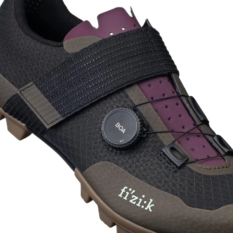 Fizik Vento Ferox Carbon Clip-in Cycling Shoes, Mud/Grape, Size 46 EU