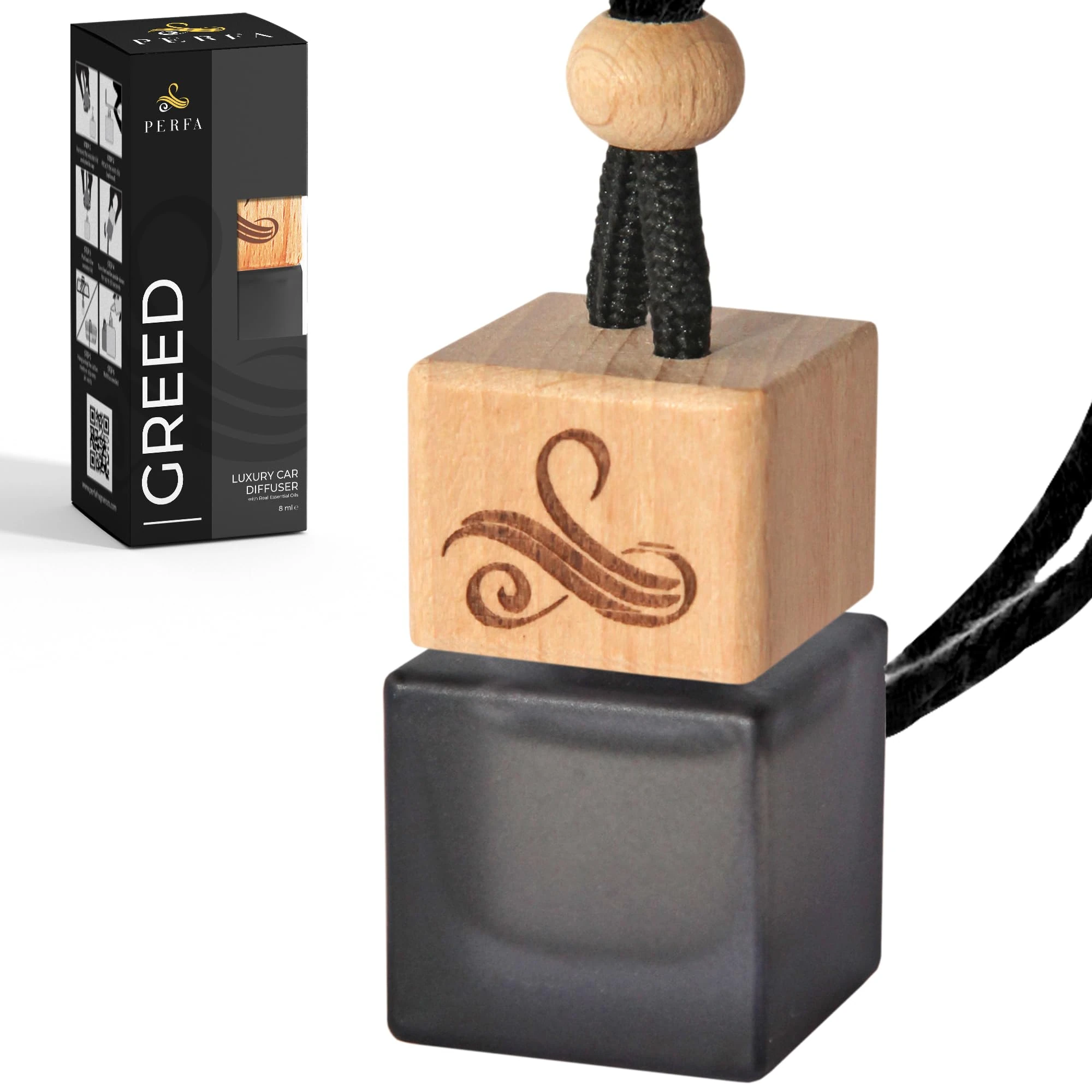 Creed Car Air Freshener for Men | Aventos Perfume Inspired Car Fragrances | Strong Freshener with Odour Eliminator Technology | Creed Automotive Air Freshener | GREED Scent by Perfa