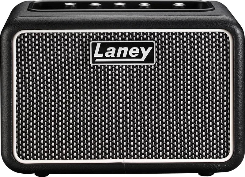 Laney MINI-STB-SUPERG-2 6W Bluetooth Battery Powered Guitar Amp – Compact Amp with Clean/Drive Channels, Delay, LSI Smartphone Input, AUX In, Headphone Out & Free Ultimate Guitar Subscription