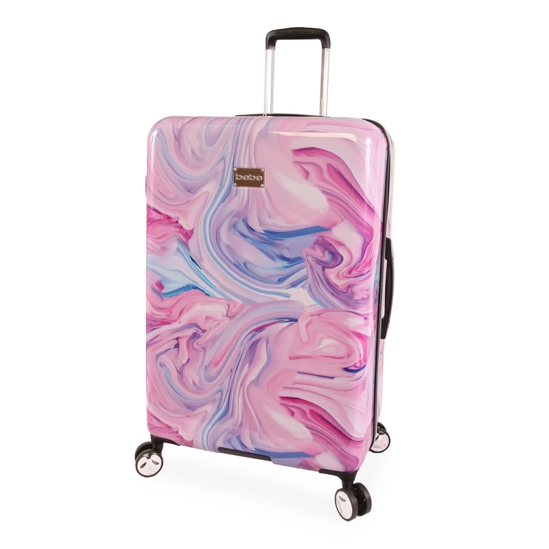 Bebe Women's Luggage Stella 29" Hardside Check-in Spinner, Fuchsia Marble