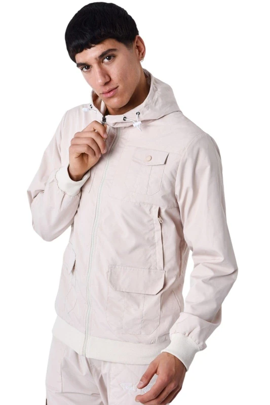 PROJECT X PARIS Men's Jacket, 100% Polyester, Beige, Size XL