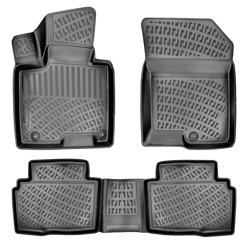 RizLiner Floor Mats Compatible with Hyundai Tucson Hybrid 2022-2024 (No Plug-in Hybrid Models) 3D Custom Fit Tucson Rubber Car Mats Laser Measured Floor Liners All Weather Waterproof (Front & Rear)