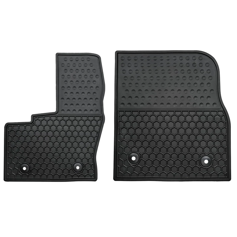 Lwope Car Floor Mats Custom Fit for Ford Transit Connect 2014-2021 Black Rubber All Weather Protection Auto Floor Liners Heavy Duty Odorless - Image 1