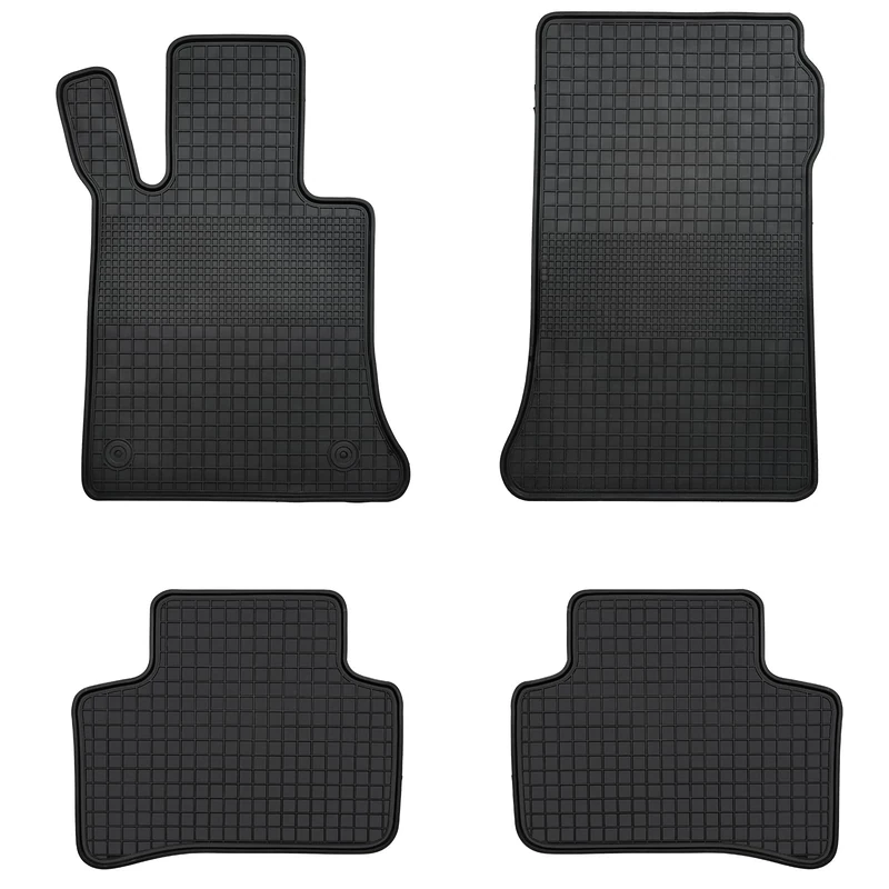 Lwope Car Floor Mats Custom Fit for Mercedes Benz GLK-Class 2010-2015 Black Rubber All Weather Protection Auto Floor Liners Heavy Duty Odorless