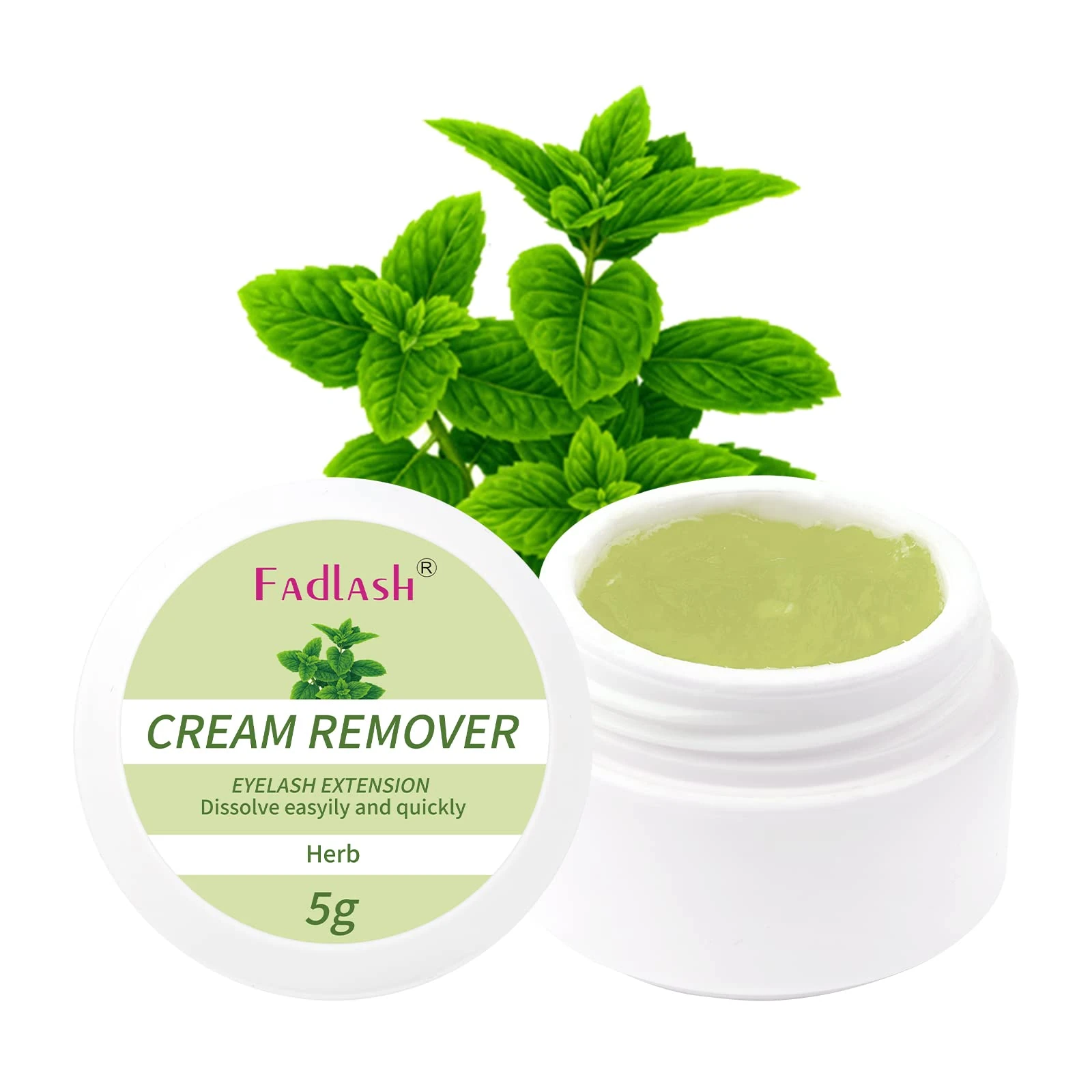 FADLASH Eyelash Glue Remover Cream Low Irritation Cream for Sensitive Skin Lash Remover Individual Eyelash Extension Cleanser Fragrance 0.2OZ